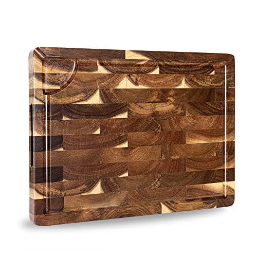 Acacia Wood Cutting Board 15"x11" 1.2" Thick J7296