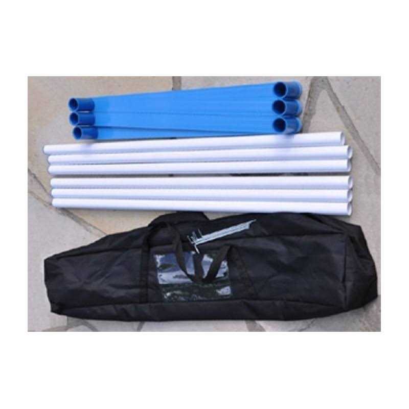 Agility Weave Poles Adjustable 6 Pole Set with Carrying Case and Grass Stakes K7097