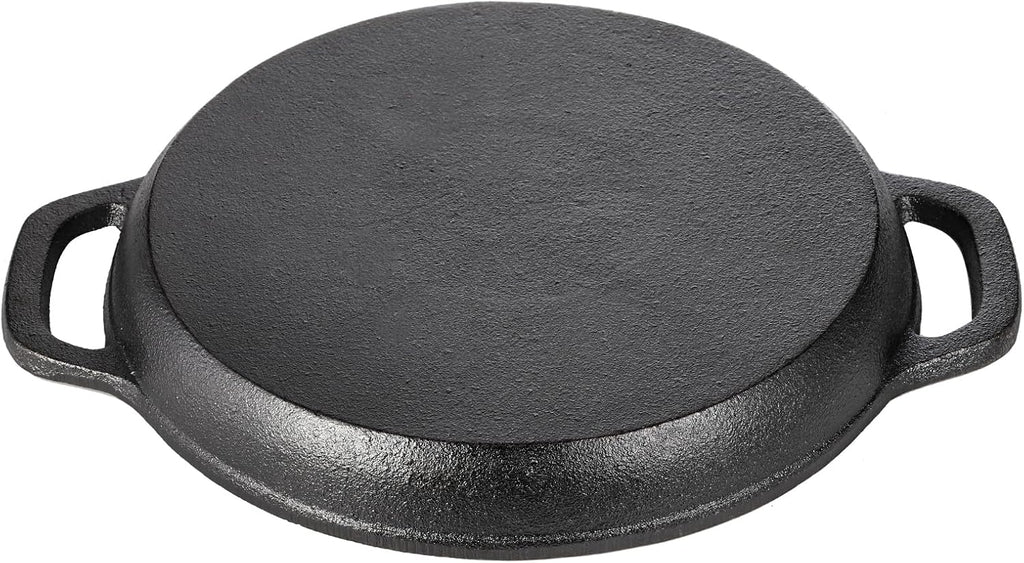 Black 8-edges Non Stick Cast Iron Skillet O884183