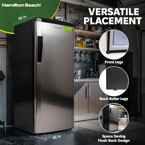 Stainless Steel Upright Freezer, 11 cu. ft. V7372