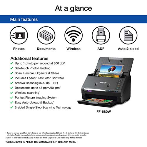 Black Wireless Photo and Document Scanning System E69829