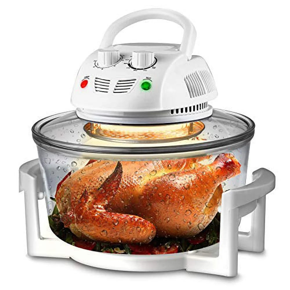 White 13 Quart 1200W Stainless Steel Air Fryer V697