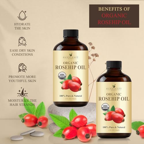 Organic Rosehip Oil - 4 Fl Oz - 100% Pure Carrier Oil A24247