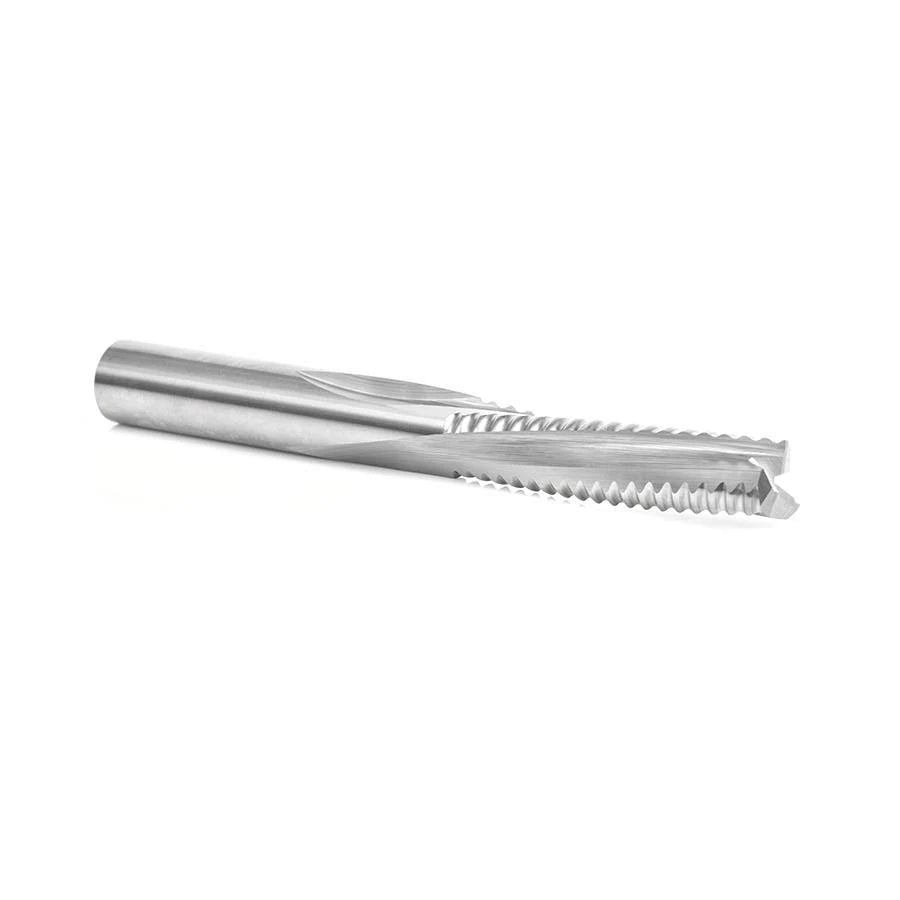 Solid Carbide Roughing Spiral 3 Flute Chipbreaker 1/2 Dia x 2 inch x 1/2 Shank Down-Cut Router Bit Q946