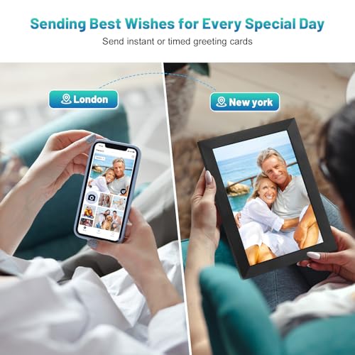 Black 10.1 Inch WiFi Digital Photo Frame with 32GB Storage B139951