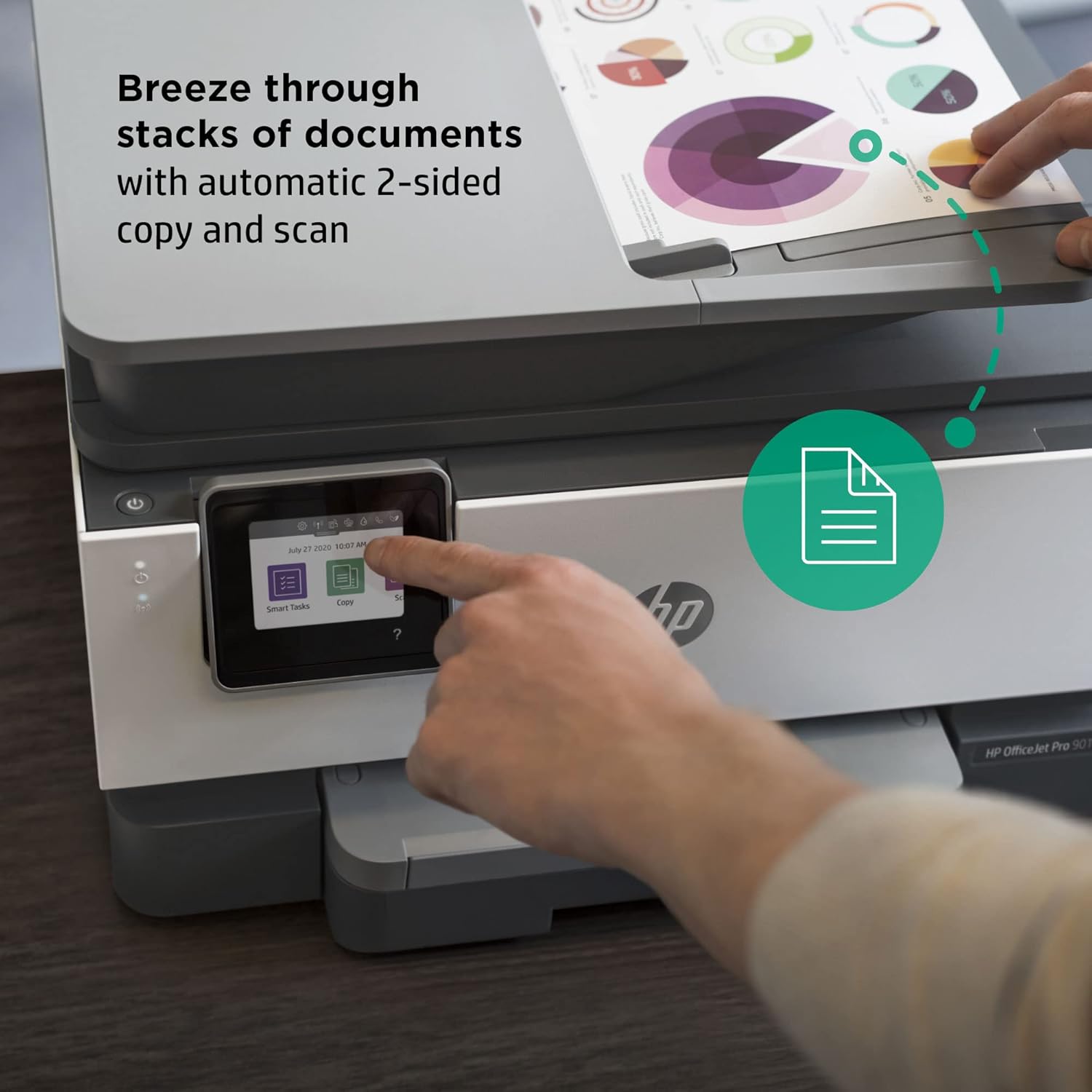 Wireless All-in-One Inkjet Color Printer with Auto 2-Sided Print, Copy, Scan, Fax, 22ppm, 4800 x 1200dpi, 35-Sheet ADF, 2.7 Color Touchscreen Display Q9399