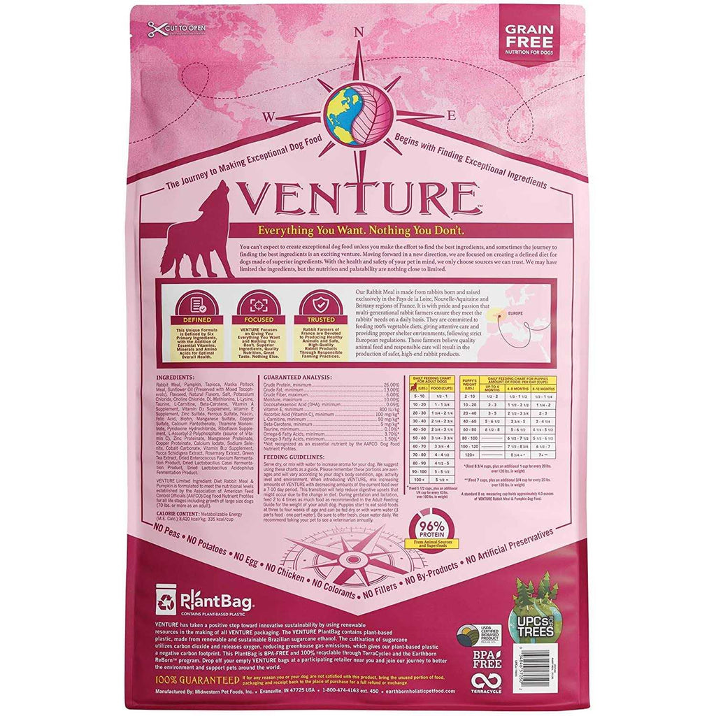 Grain Free Rabbit Meal Pumpkin Dry Dog Food U504184