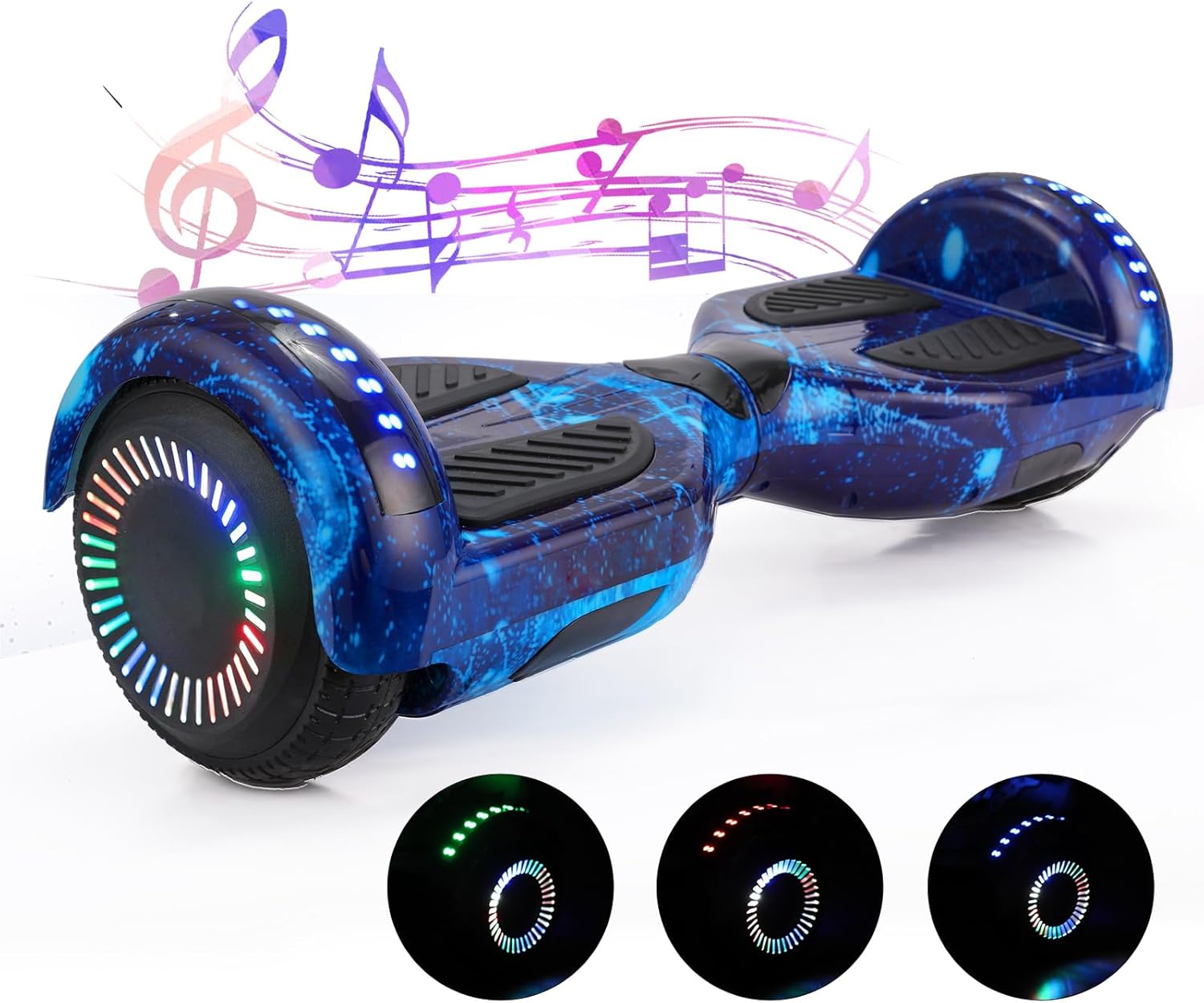 Galaxy Blue Hoverboard with Bluetooth 6.5" LED Wheels P78513