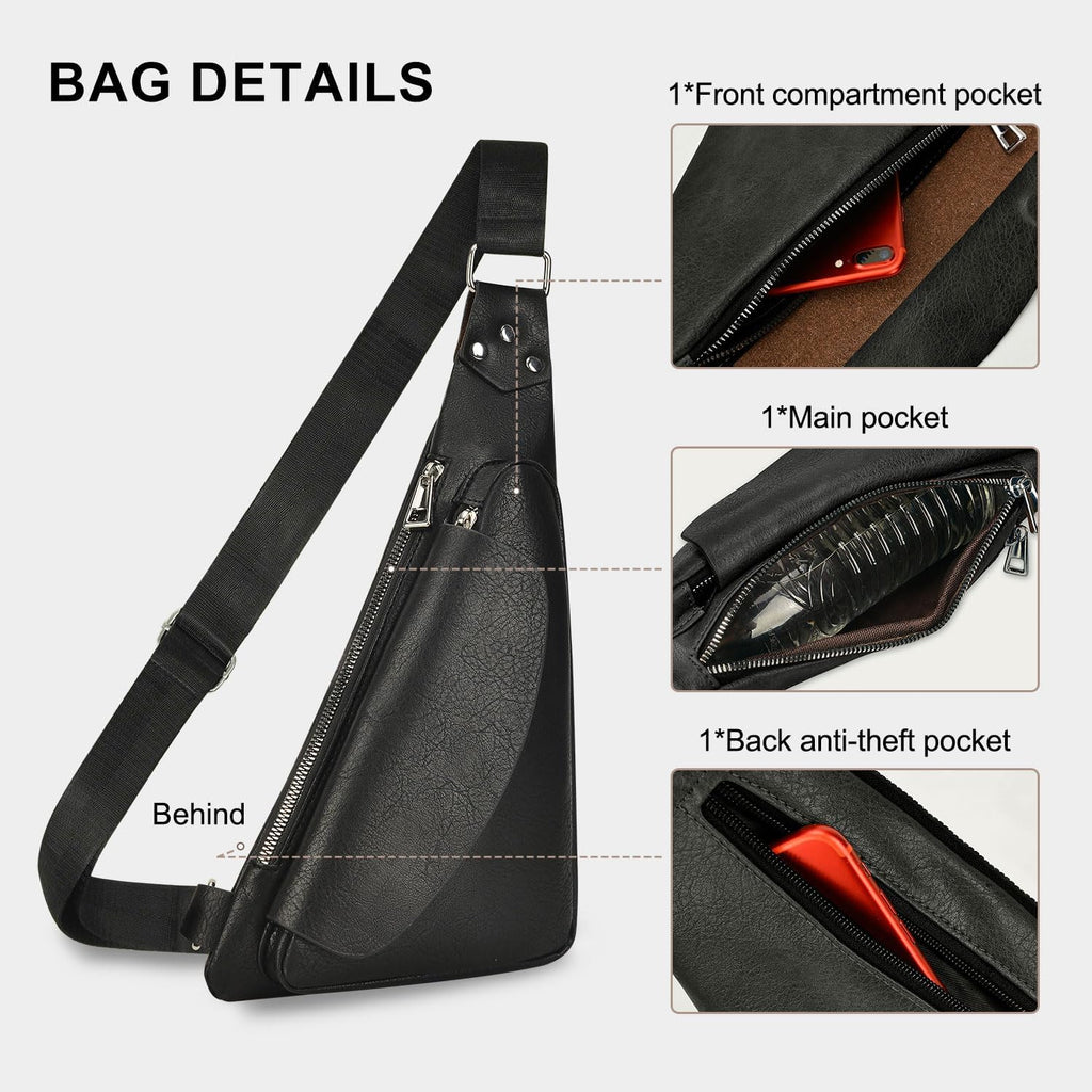 Leather Crossbody Sling Bag F682524