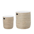 2-Piece Seagrass Basket Table Set E260305
