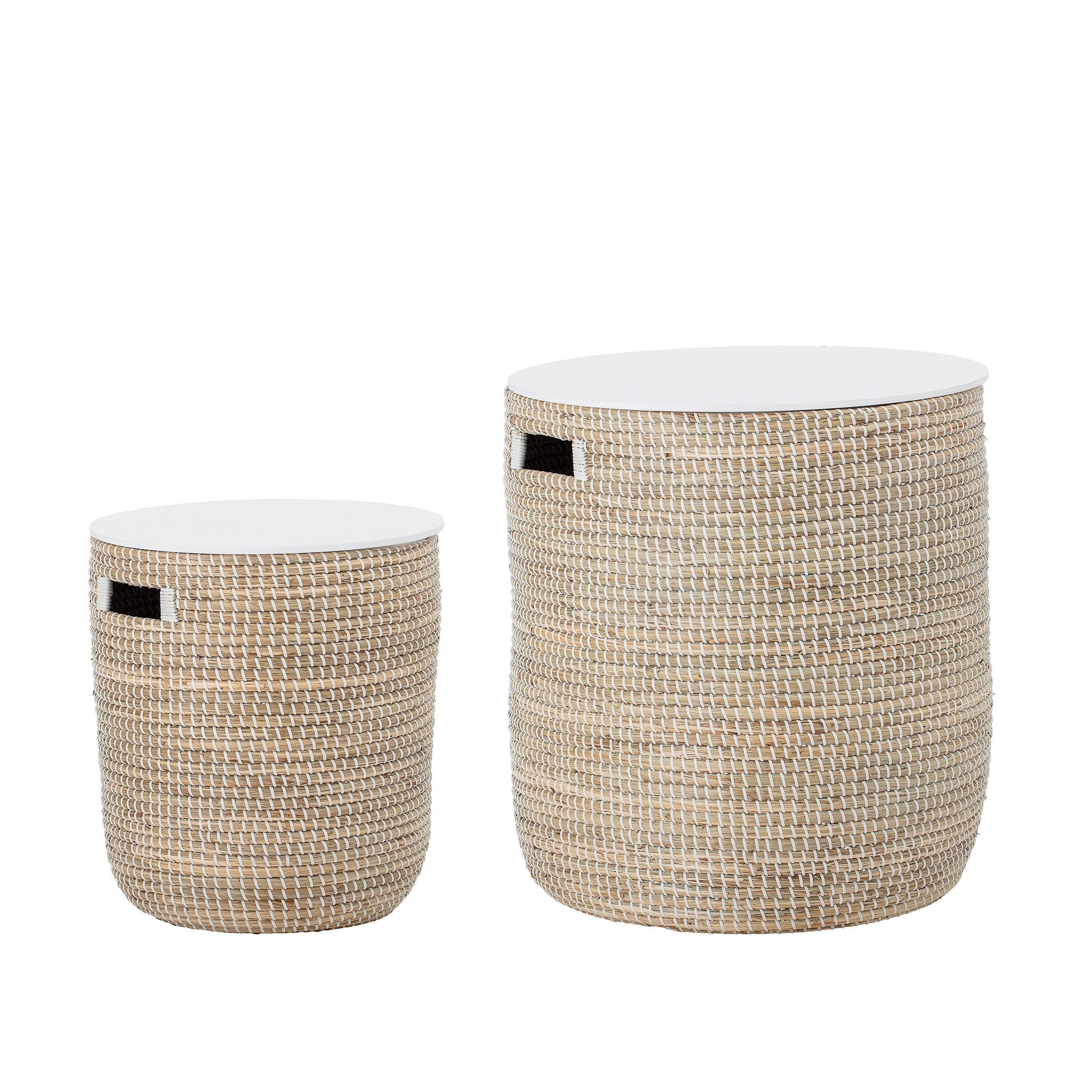2-Piece Seagrass Basket Table Set E260305