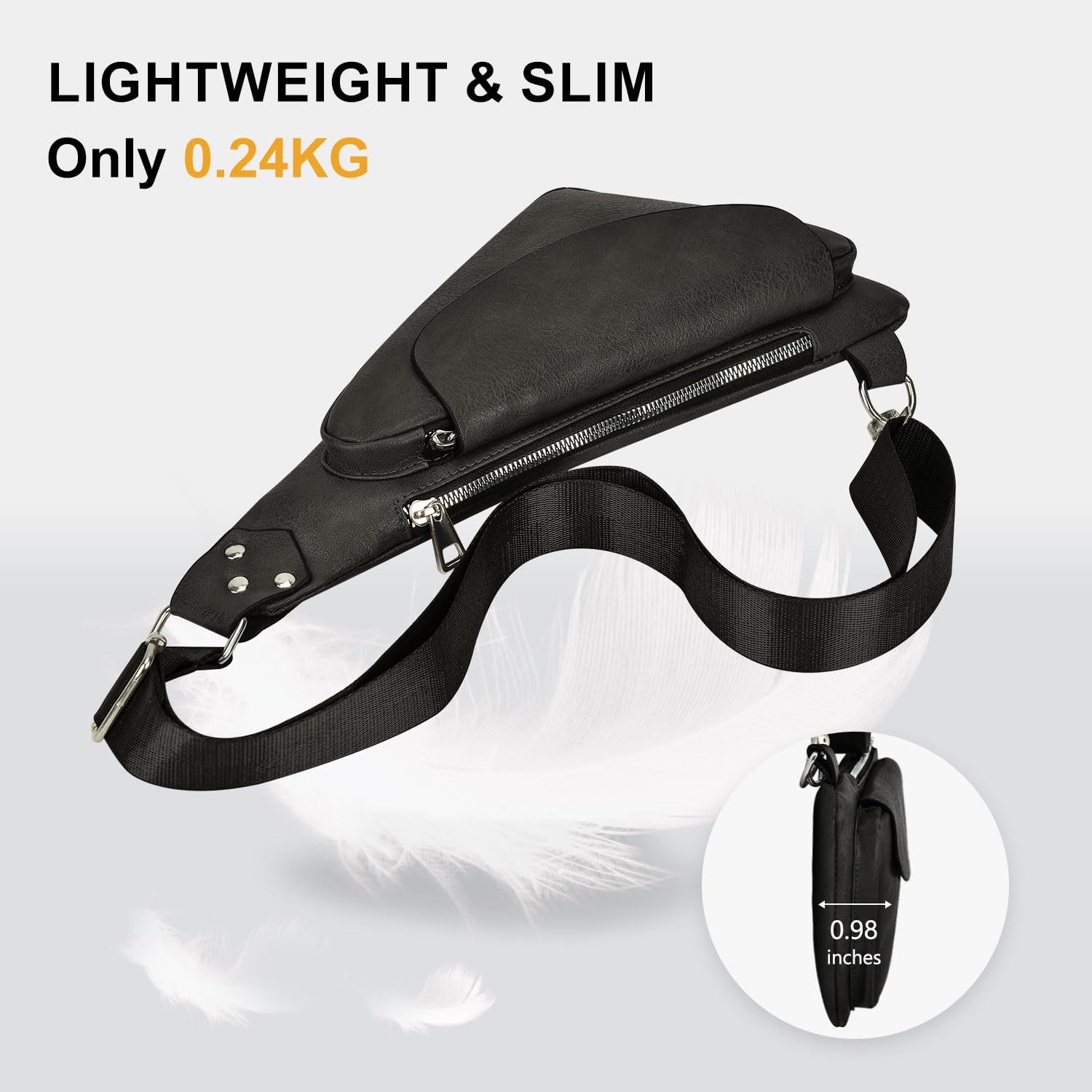 Leather Crossbody Sling Bag F682524