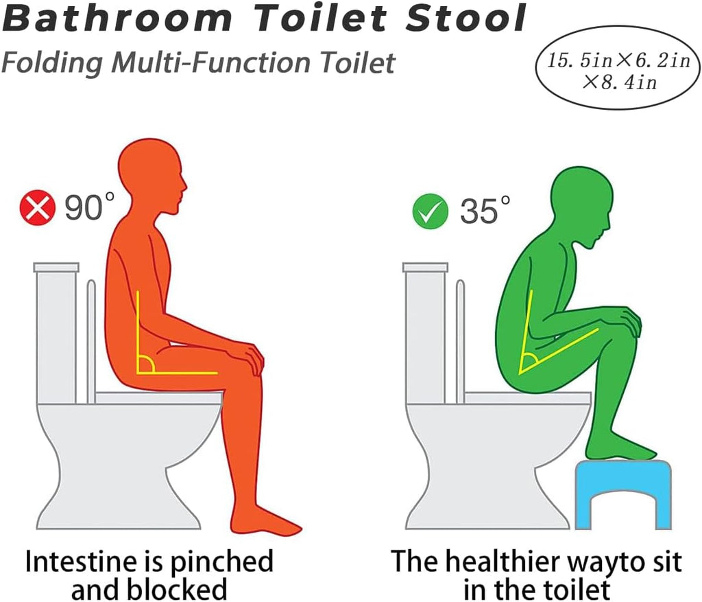 White Removable Multifunctional Squat Toilet Stool M91024