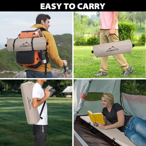 Ultralight Folding Camping Cot with Leg Extenders (Black) C11024