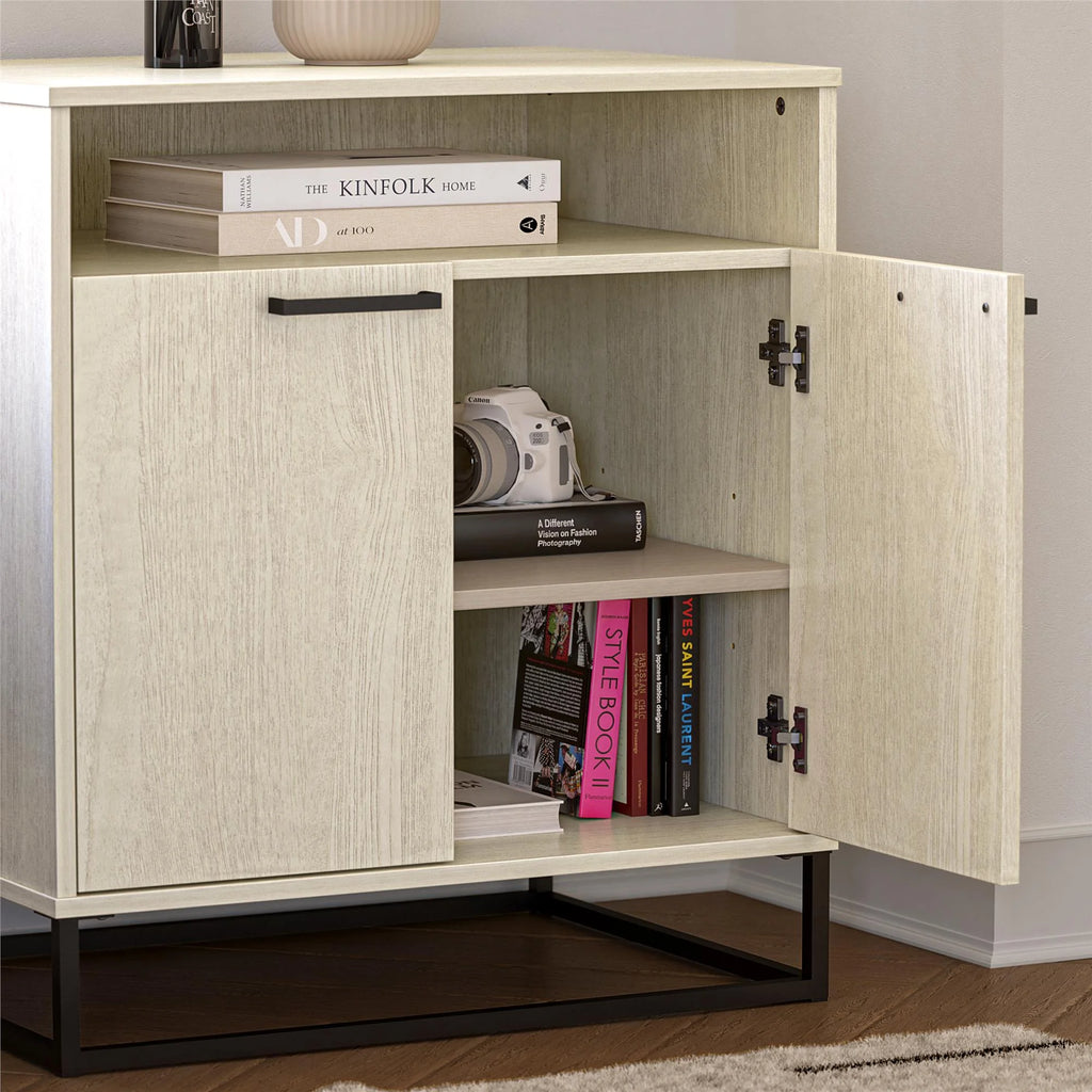 Ivory Oak 2 Door Accent Cabinet I285377