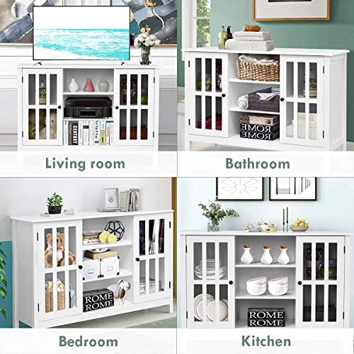 Brown Wood TV Stand Storage Cabinet R58119