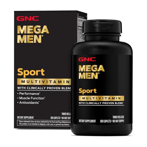 Mega Men Sport Multivitamin Caplets, Timed Release, 180 ct I3249