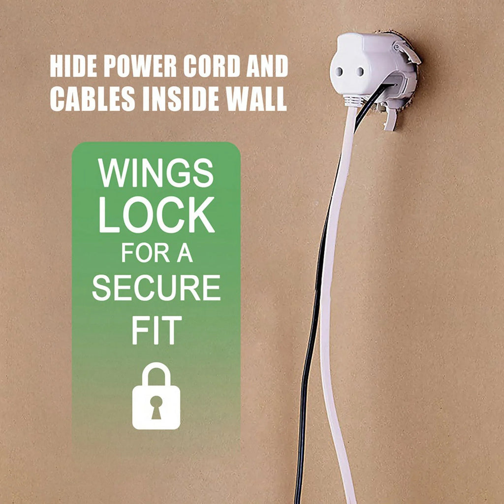 White Plastic In-Wall Cable Management Kit Q317