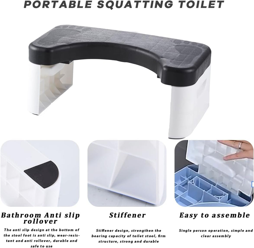 White Removable Multifunctional Squat Toilet Stool M91024