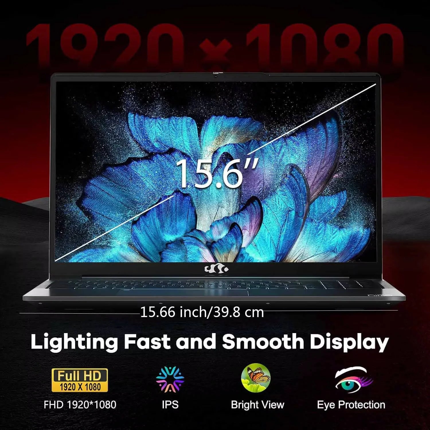 15.6" IPS FHD Gaming Laptop, AMD Ryzen 5 6600H 32GB DDR5 RAM 1TB SSD Q26824