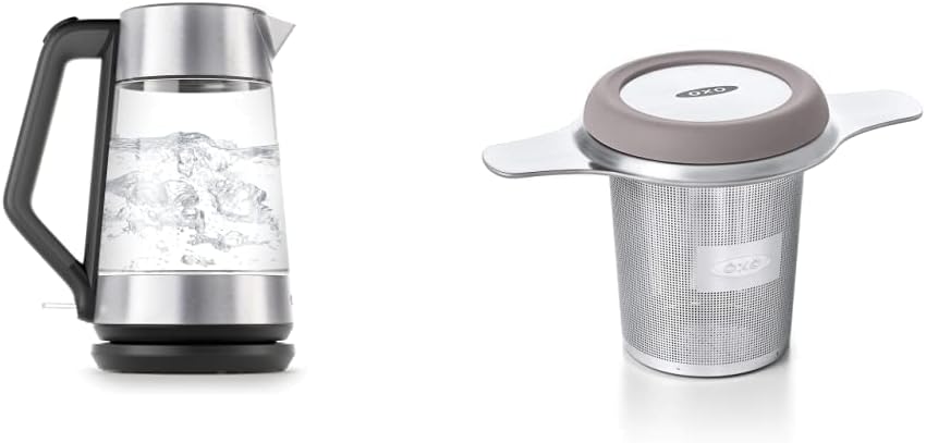 Cordless Glass Electric Kettle (1.75 L) and Tea Infuser Basket (6 oz.) R791694