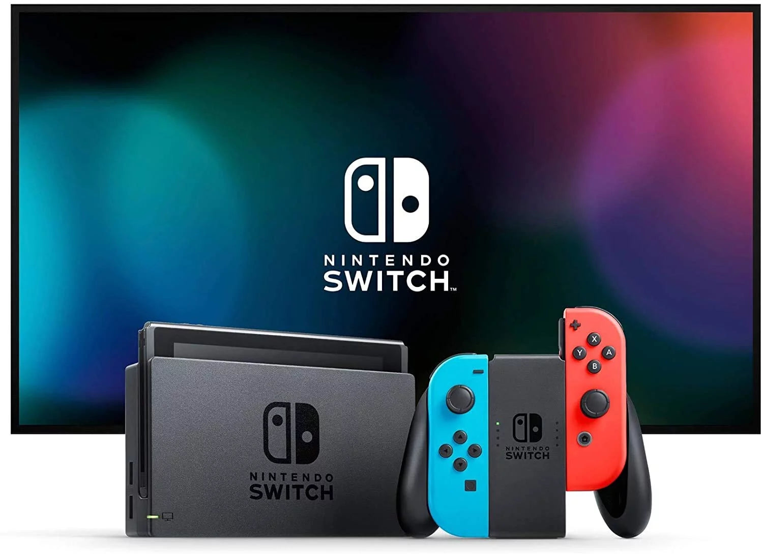 Neon Blue and Neon Red Joy-Con 32GB Console with 6.2" Touchscreen LCD Display Z589461