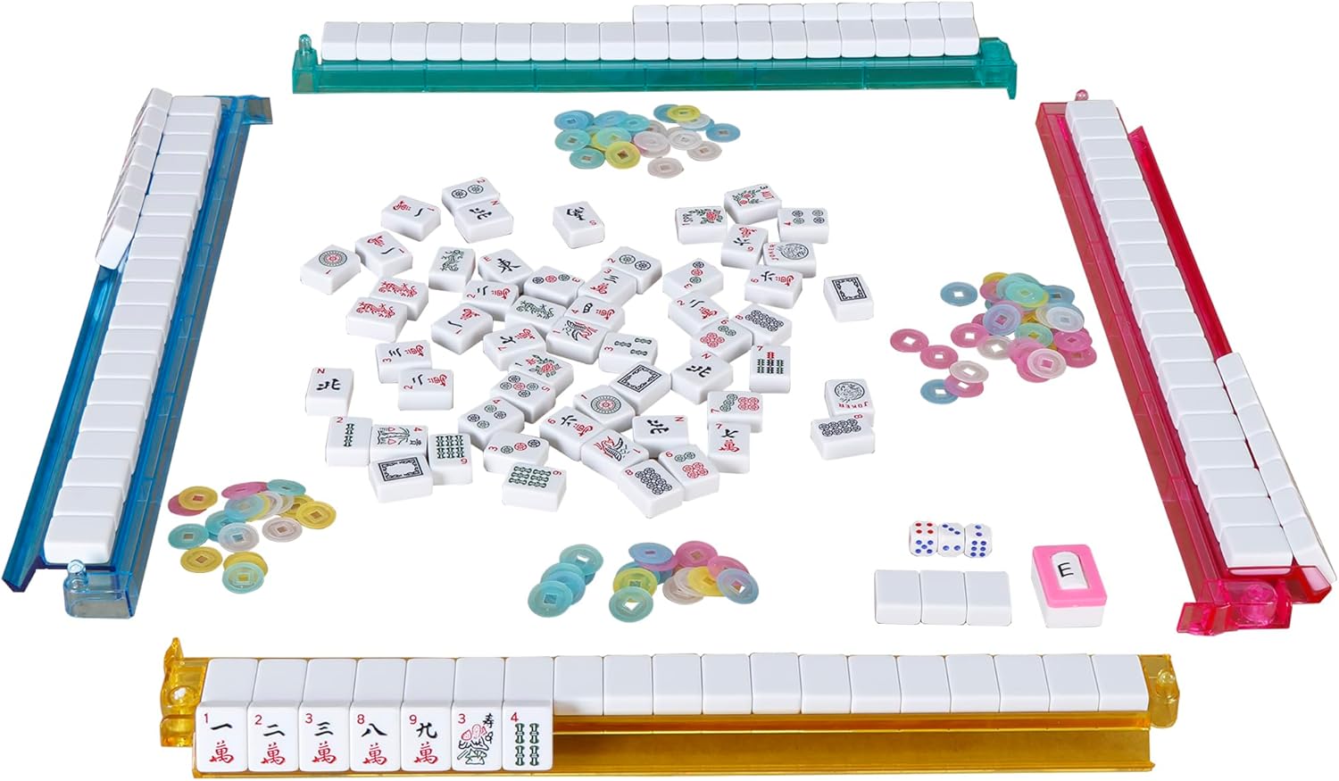166 Tiles Mah Jongg Set with Burgundy Bag F9351