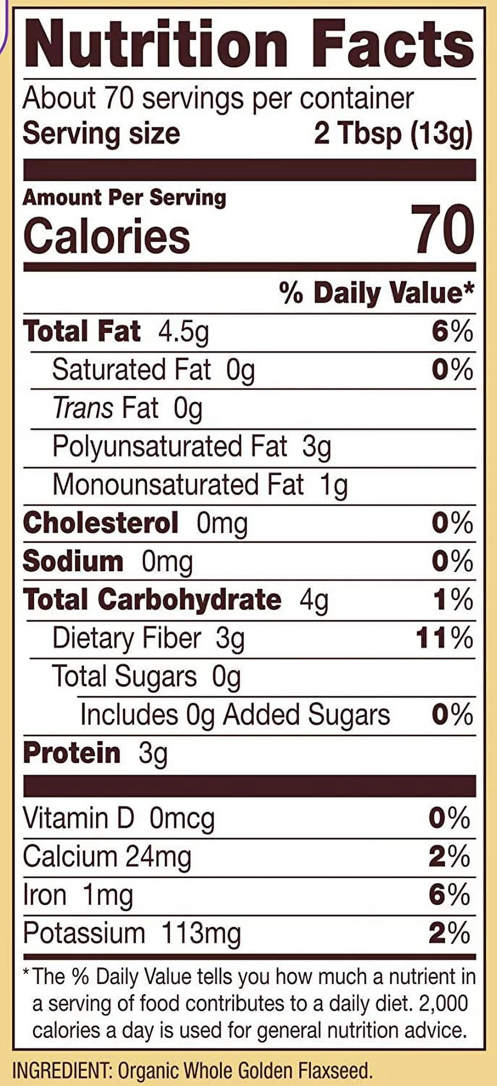 Organic Golden Flaxseed Meal, 32 oz (Pack of 2) O81922