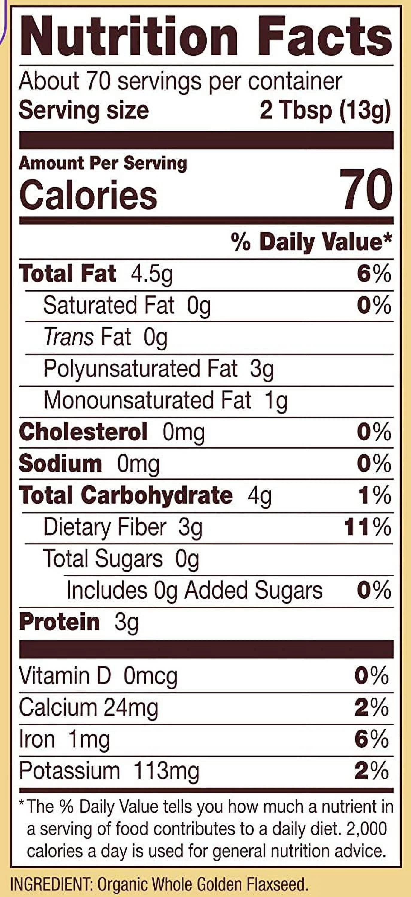 Organic Golden Flaxseed Meal, 32 oz (Pack of 2) O81922
