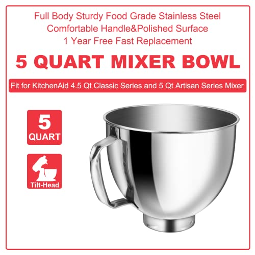 5 Quart 304 Stainless Steel Bowl with Handle A524249