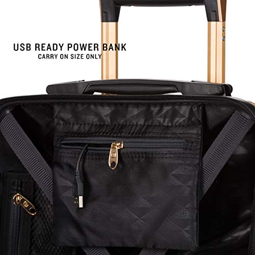 Gunmetal Expandable Hardside Luggage with Spinner Wheels and TSA Lock, Carry-On 19-Inch M67149