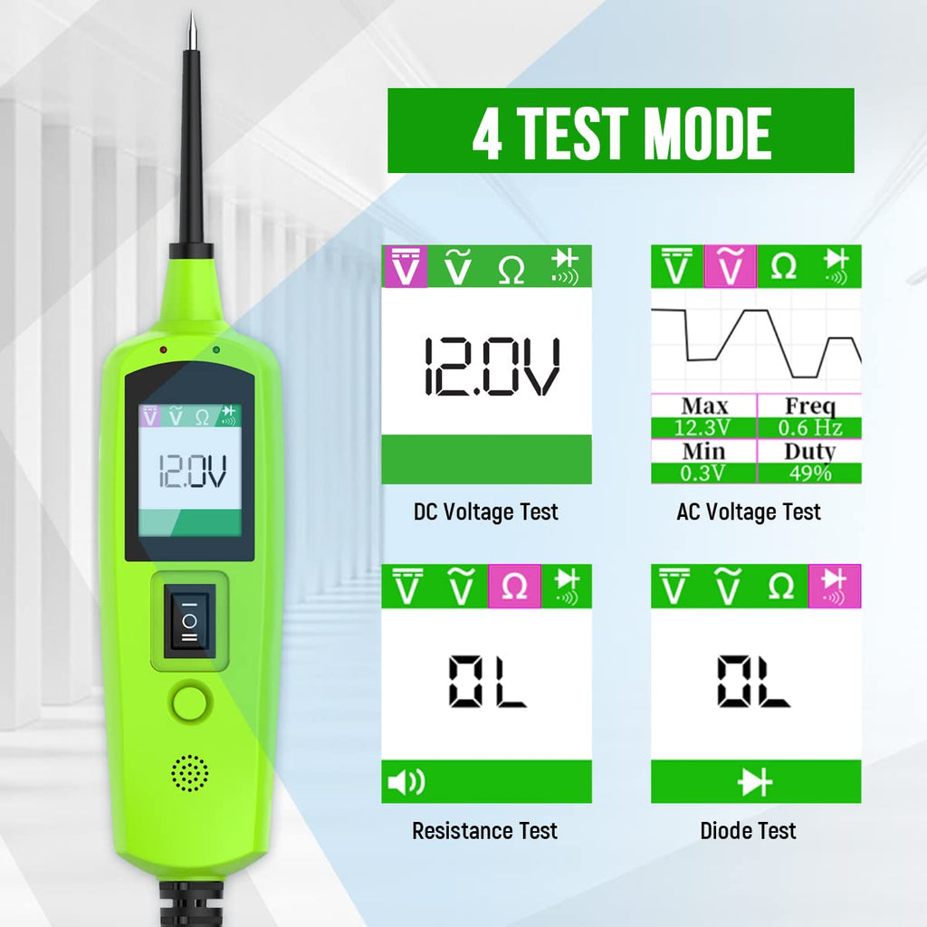 Automotive Power Probe Circuit Tester Kit with LED Display for 12V/24V Vehicles Pack of 2 L5319