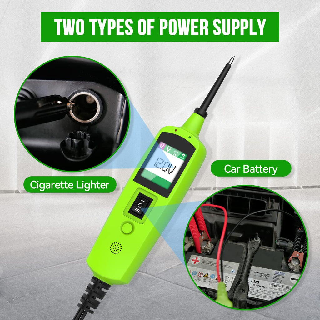 Automotive Power Probe Circuit Tester Kit with LED Display for 12V/24V Vehicles Pack of 2 L5319