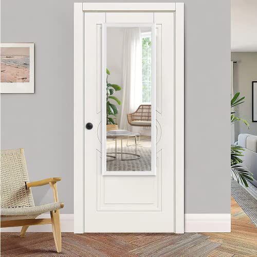 White Over-The-Door Full Length Mirror, 43x16 S4327