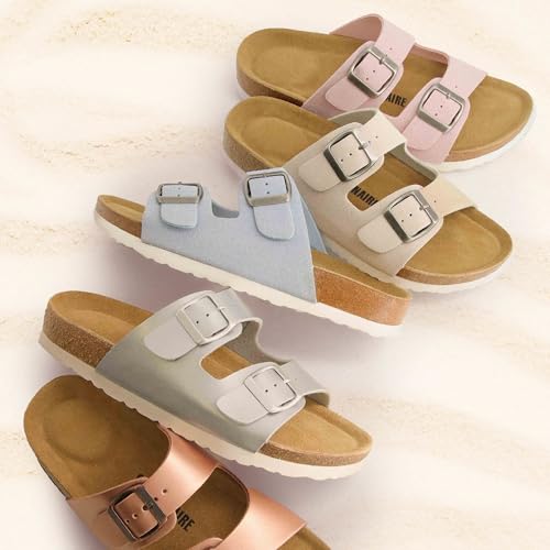 Cork Footbed Sandals with Genuine Suede Footbed L844