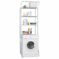 3-Tier Laundry Room Shelf with Clothes Hanging Rod F4017