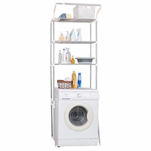 3-Tier Laundry Room Shelf with Clothes Hanging Rod F4017
