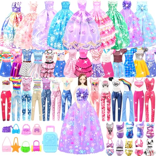82PCS Doll Clothes and Accessories with Closet for 11.5 Inch Doll T135