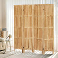 Dark Brown 5.6Ft Wood Folding Room Divider A369