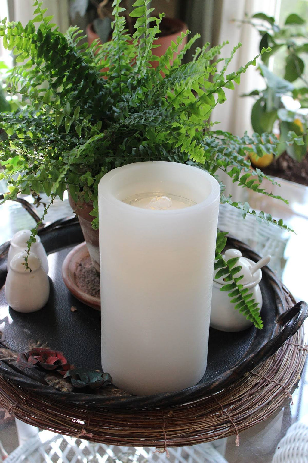 Ivory Flameless Candle Fountain C418827