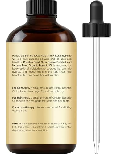 Organic Rosehip Oil - 4 Fl Oz - 100% Pure Carrier Oil A24247