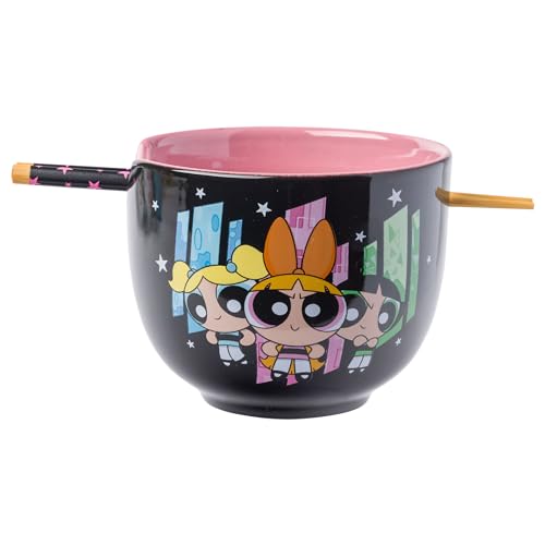 Pink 20 Ounces Ceramic Ramen Noodle Rice Bowl with Chopsticks O161642