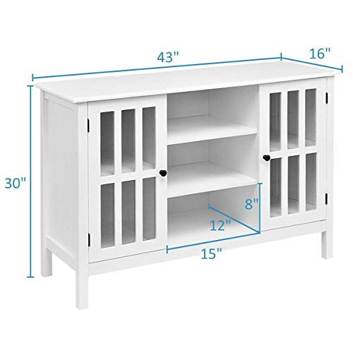 Brown Wood TV Stand Storage Cabinet R58119