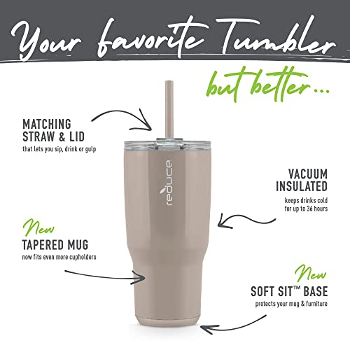 34 oz Vacuum Insulated Stainless Steel Tumbler with Lid and Straw Y5618