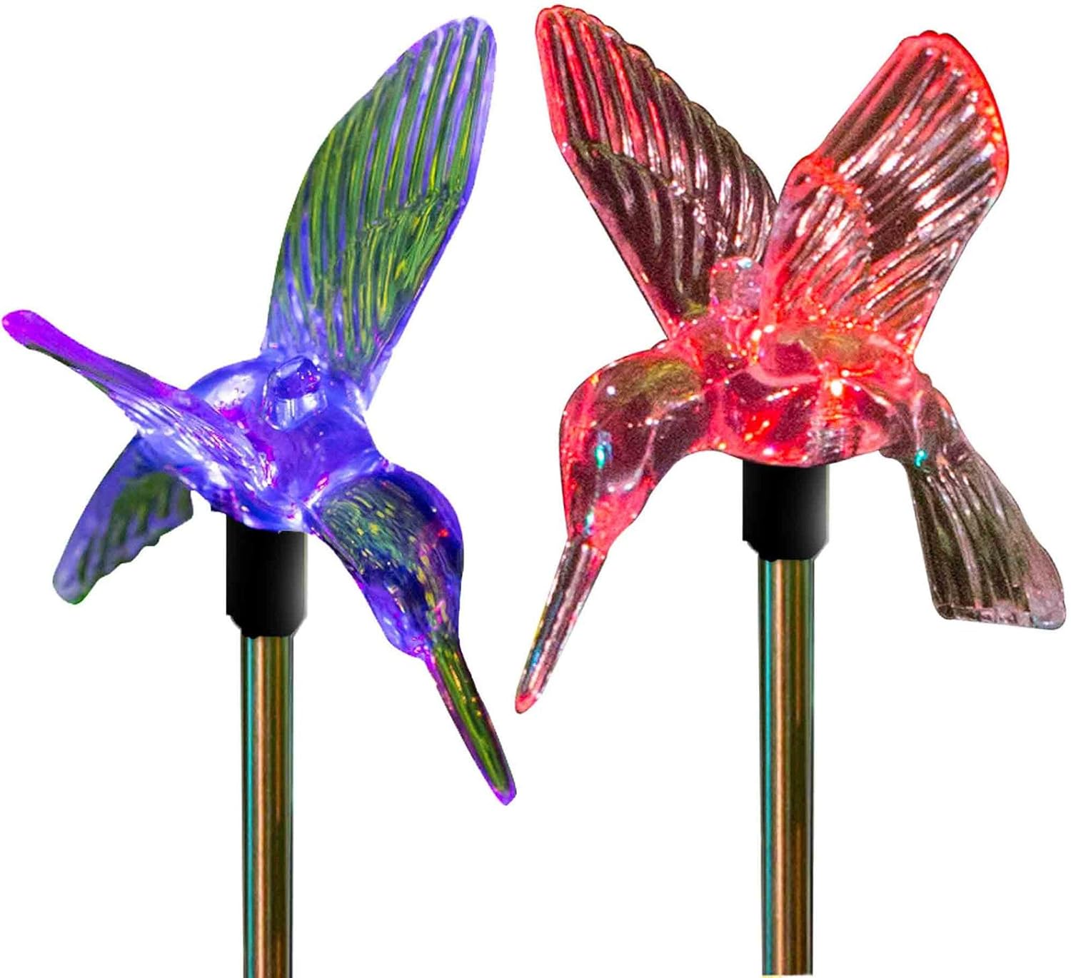 Solar Garden Stake Light LED Color-Changing, Set of 2 I2548