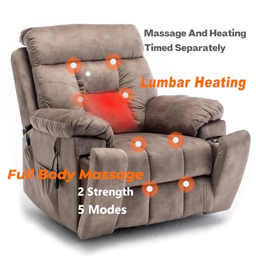 26in Extra Wide Power Lift Recliner Chair with Massage and Heating P164