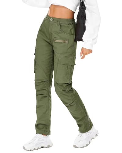 Relaxed Fit Cargo Pants with Zipper Pockets L98534