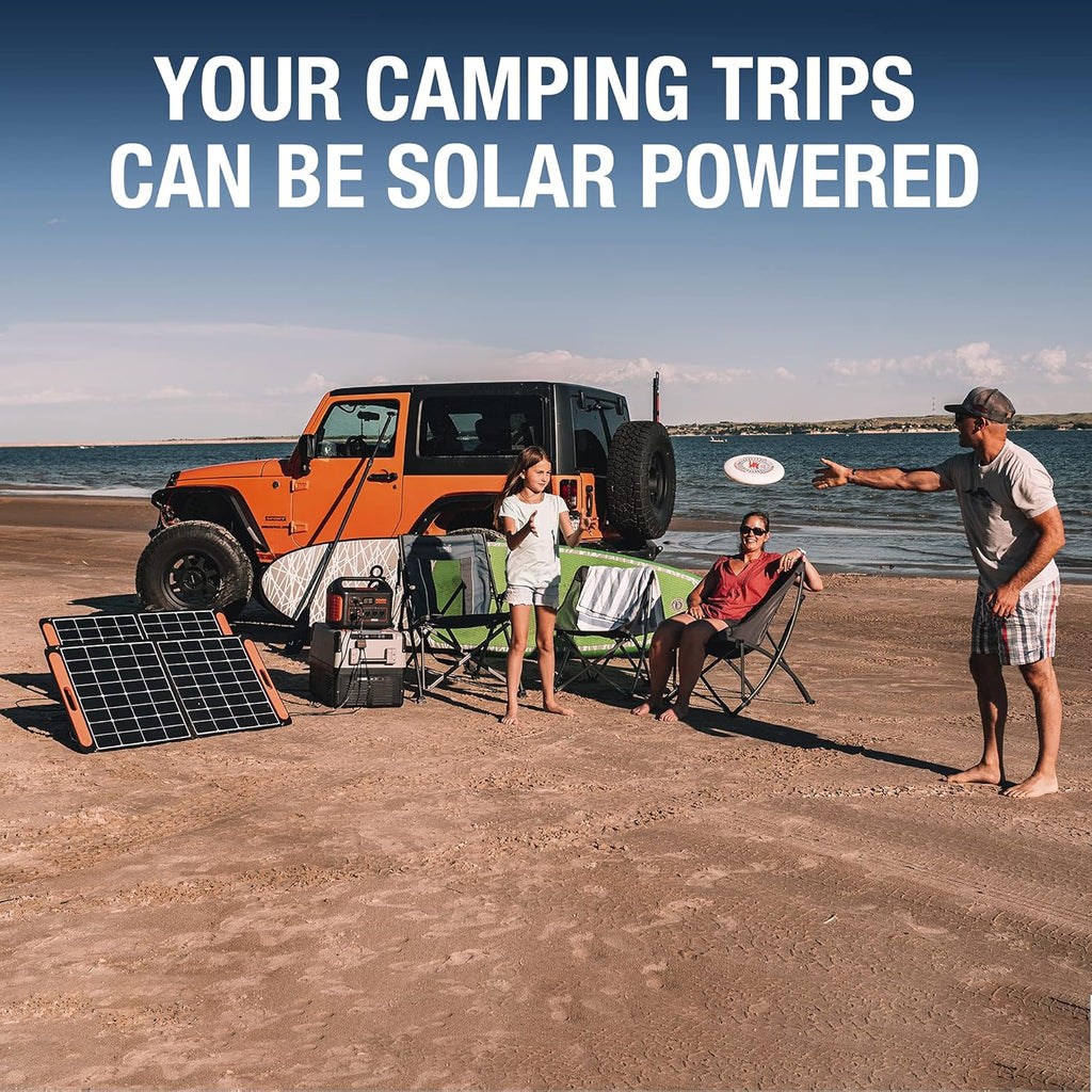 Solar Generator 1000 with 2X 100W Solar Panels and 1000W AC Outlets G309