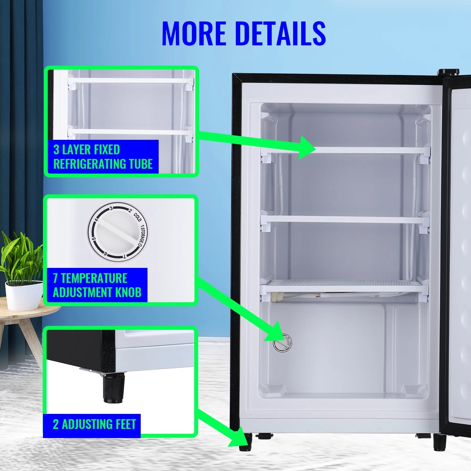 Silver 3.2 Cu.Ft Upright Freezer B16901