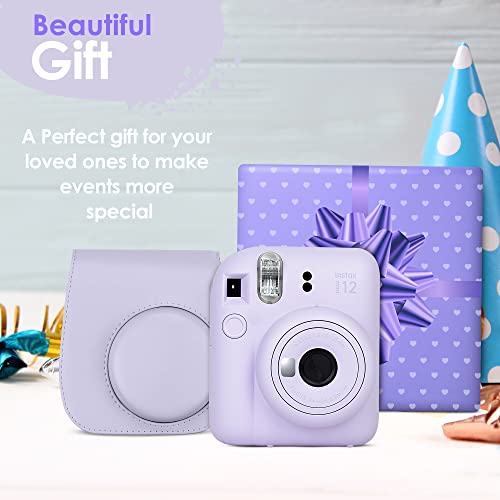 Lilac Purple Instant Camera with 60 Sheets Instant Film Bundle T340